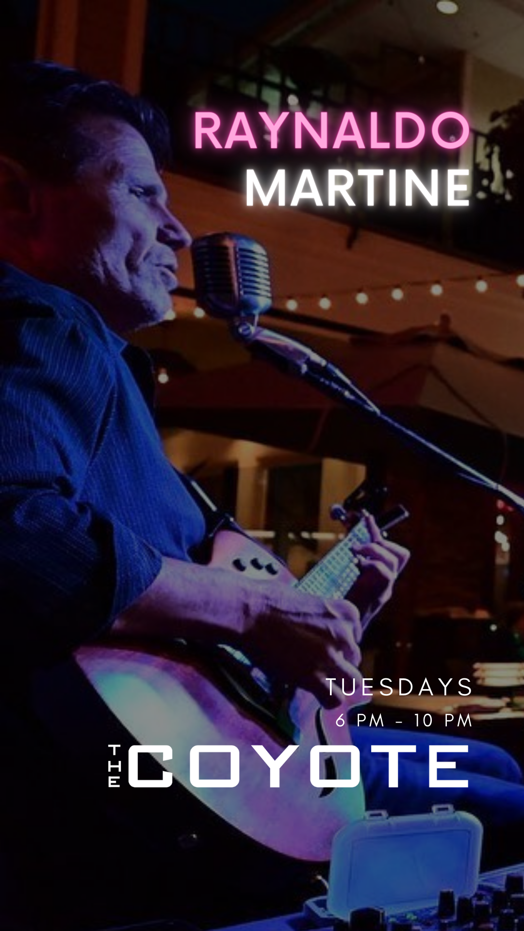 Raynaldo plays from 6-10 pm at the Coyote Bar and Grill.