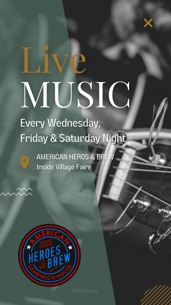 Live music at American Hero & Brew in Carlsbad, CA.