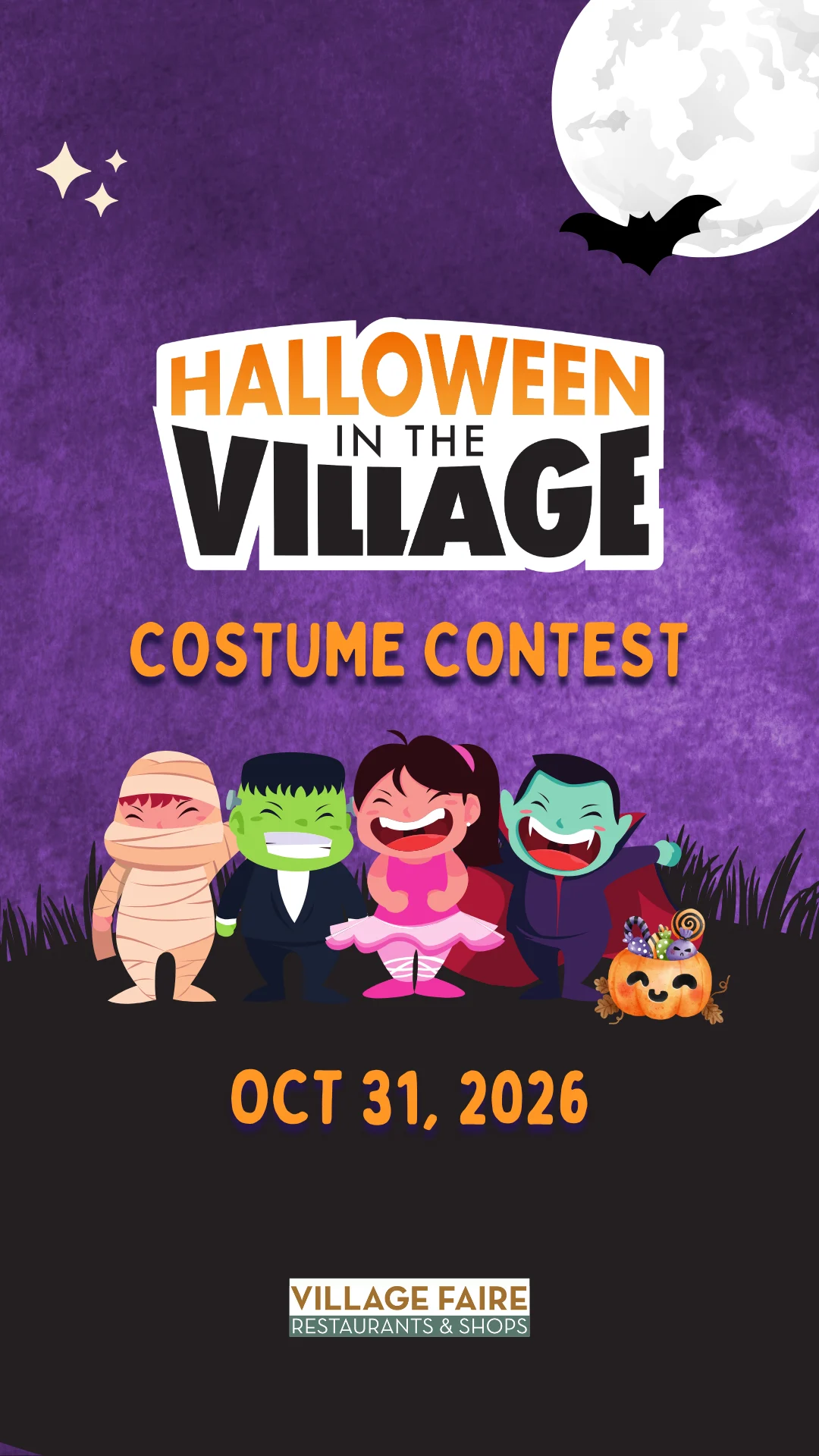 Halloween in the Village Costume Contest at Village Faire, Oct 31, 2026