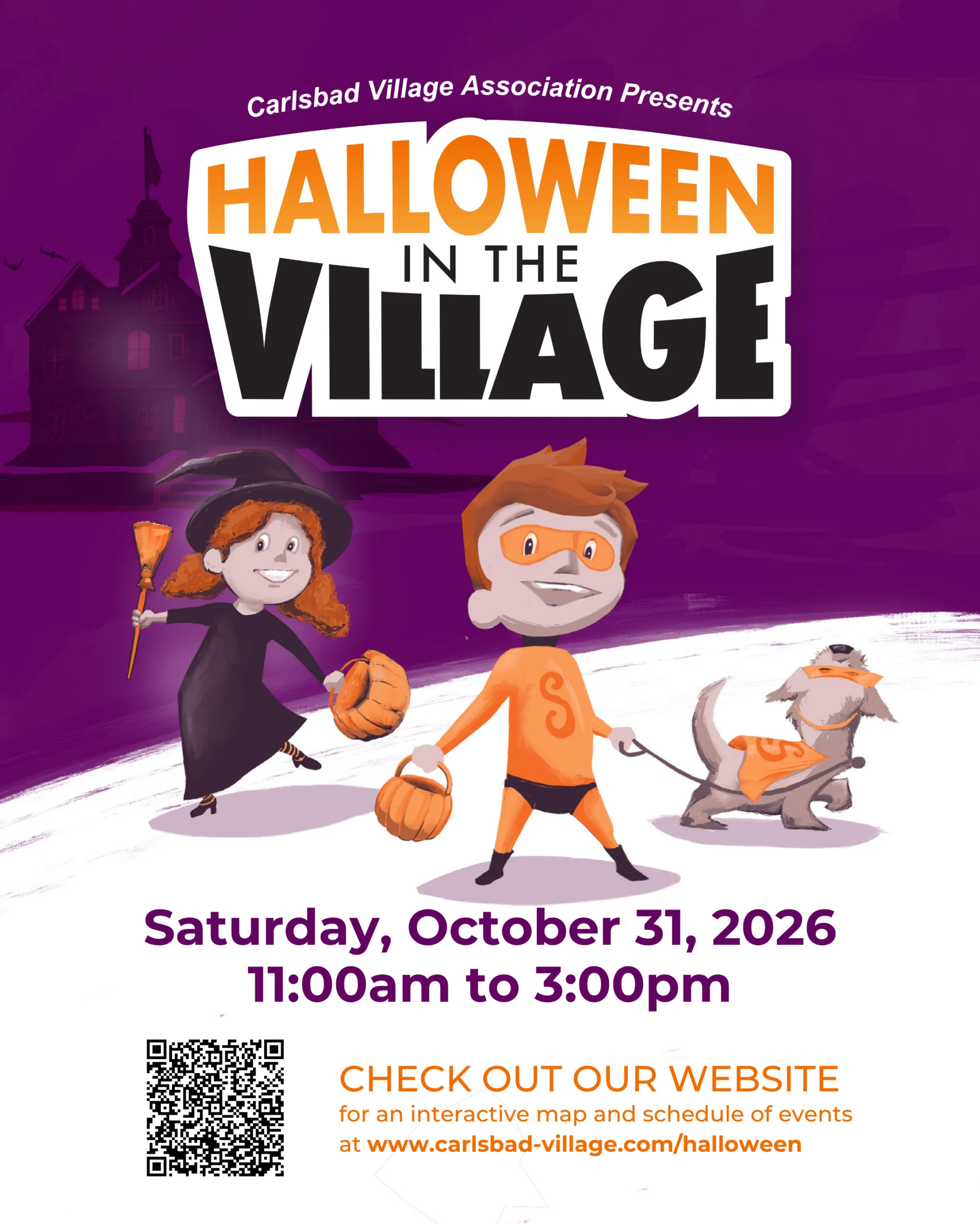 Carlsbad Village Association Halloween in the Village flyer 2026